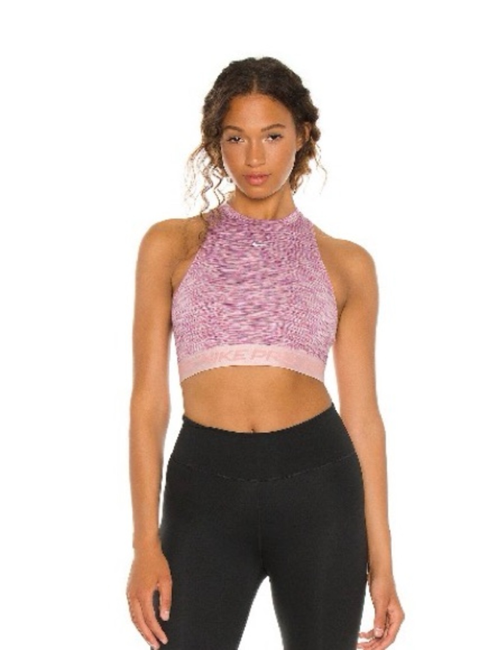 Nike Pro Women's Spacedye Rose Sports Cropped Tank size large